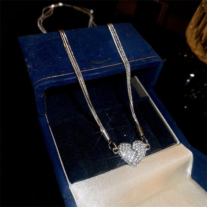 Magnetic Clasp Heart Necklace❤️