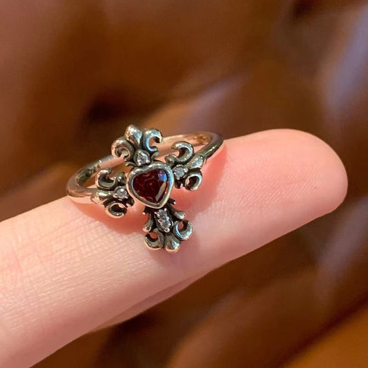 Gothic crown sterling silver ring (Adjustable)
