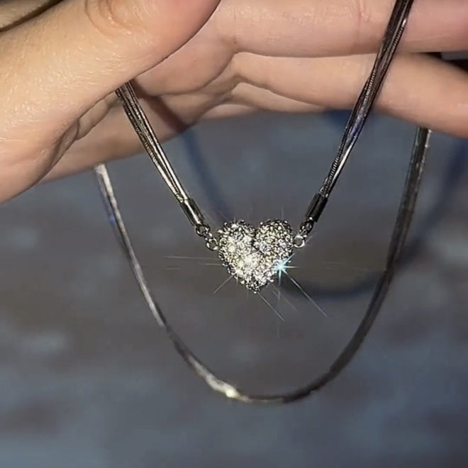 Magnetic Clasp Heart Necklace❤️
