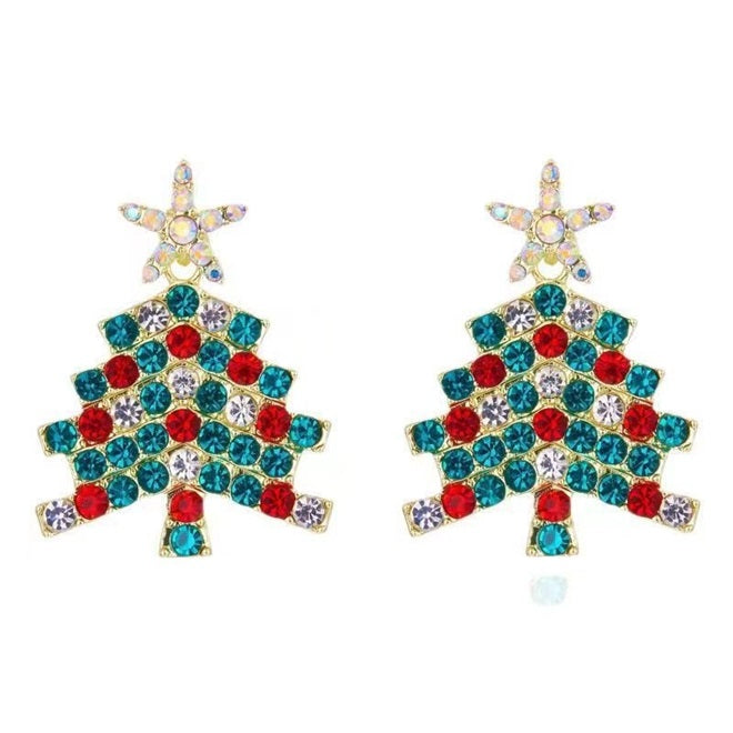 Sparkling Christmas Tree Earrings - Colorful🎄