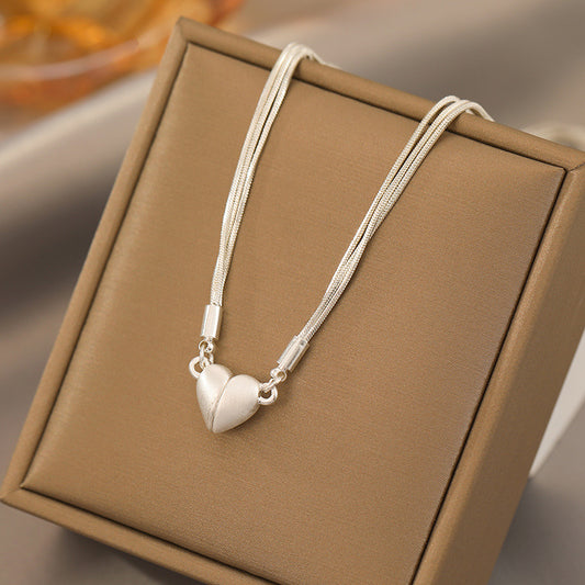 To My Daughter, You Always Have Me Magnet Heart Necklace