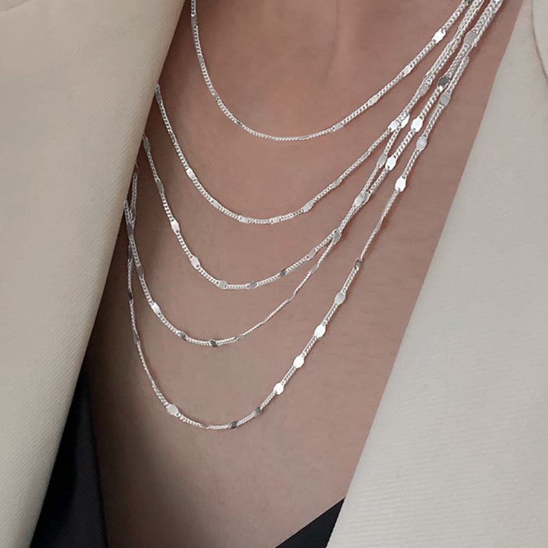 Multilayer Chain Sparkling Necklace