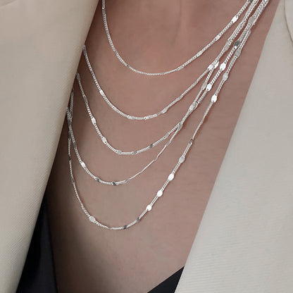 Multilayer Chain Sparkling Necklace