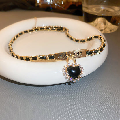 💖Leather Wrap Heart Necklace