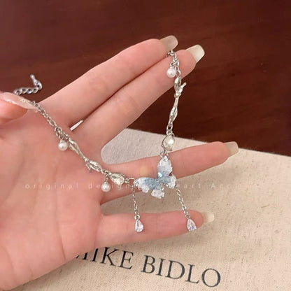 For Girls - Crystal Butterfly Necklace
