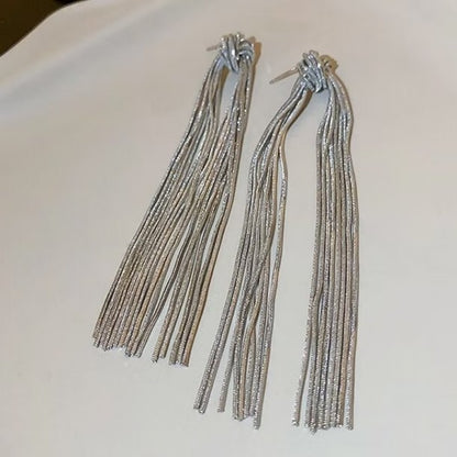 Long Chain Tassel Earrings