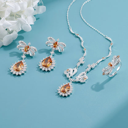 🎉NEW YEAR PRE-SALE🎁Imperial Topaz French Bow Jewelry Set