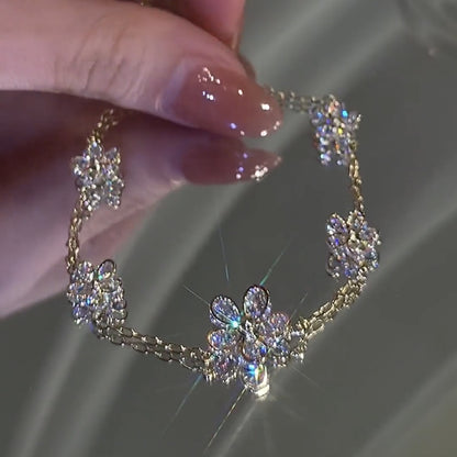 Fashion Crystal Flower Bracelet