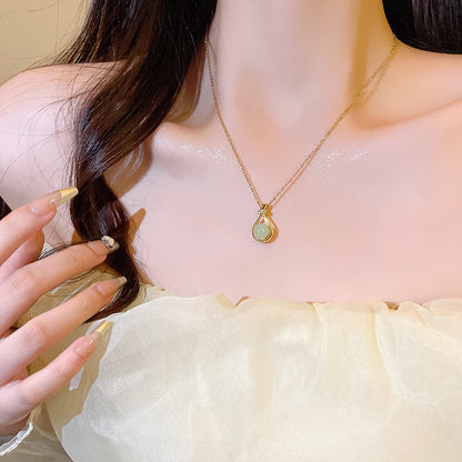 High-end Elegant Lucky Bag Clavicle Pendant Necklace