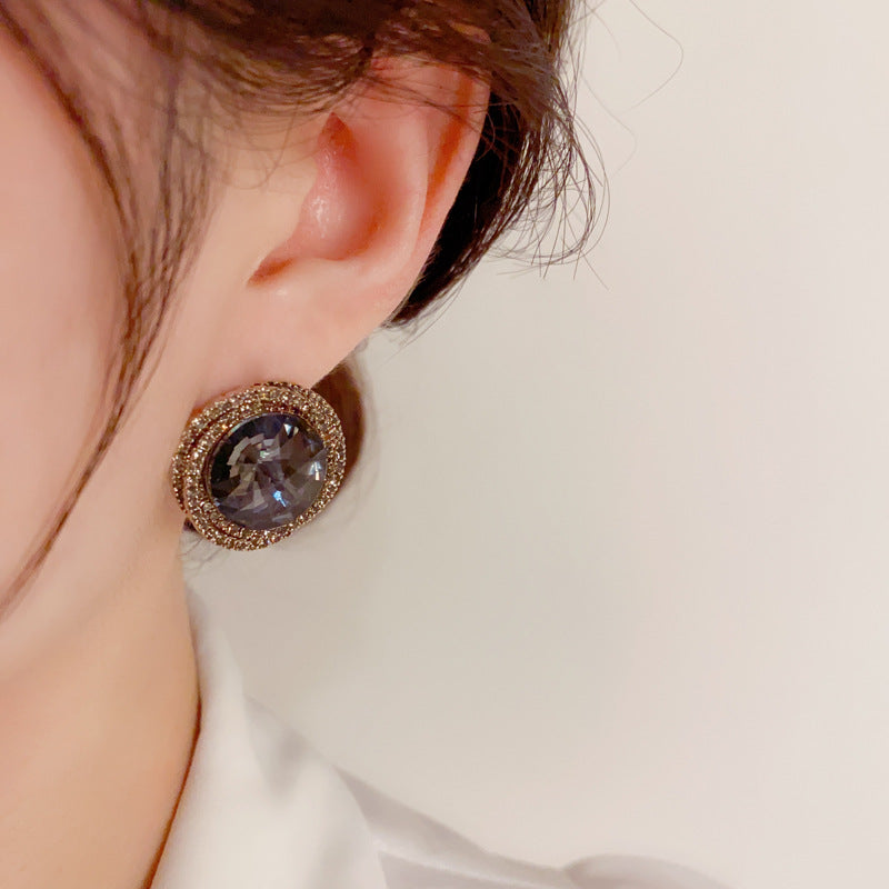 Fashion Diamond Hoop Earrings