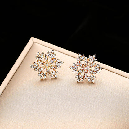 🎁CHRISTMAS PRE SALE 60% OFF🎄 Diamonds Snowflake Earrings Necklace Set