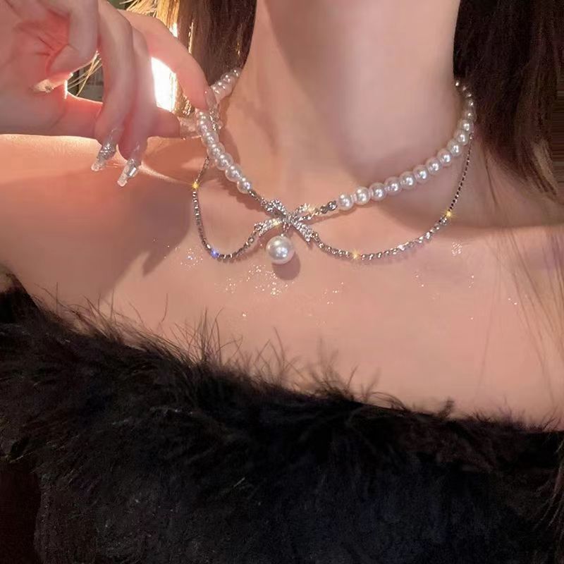 For Love Ones - Pearl Choker Adjustable Necklace