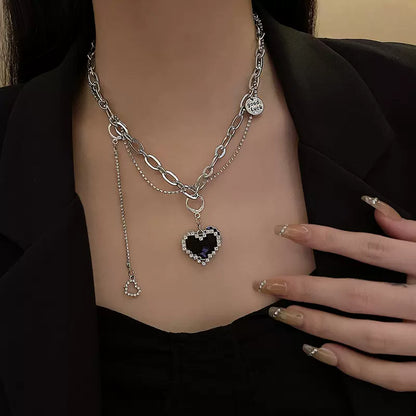 💖Heart Patchwork Necklace