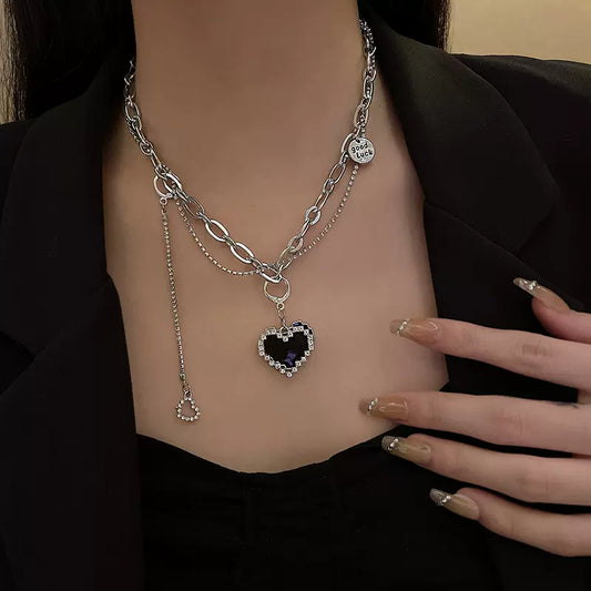 💖Heart Patchwork Necklace