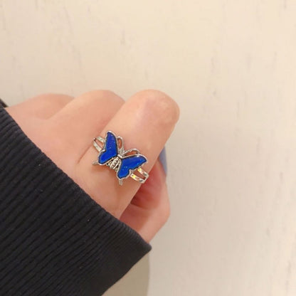 Temperature Sensing Color Changing Butterfly Ring