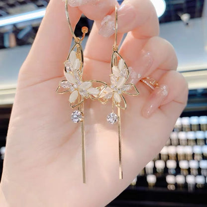 💐Mother's Day Pre-Sale💝- Opal Butterfly Tassel Earrings