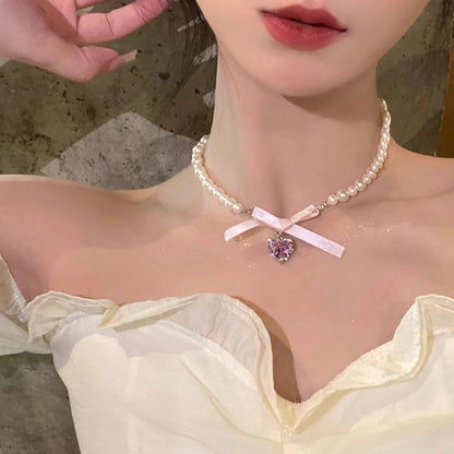 For Love Ones - Pearl Choker Adjustable Necklace