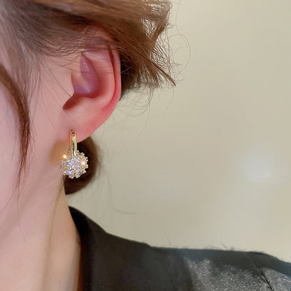 - Round Ball Zircon Earrings
