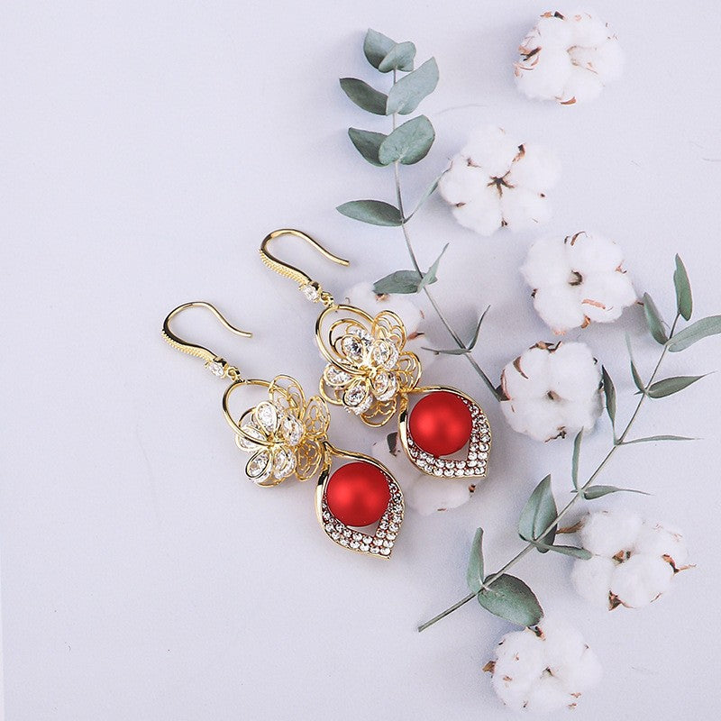 💐 Mother'Day Pre-Sale 💝- Elegant Flower Zircon Earrings