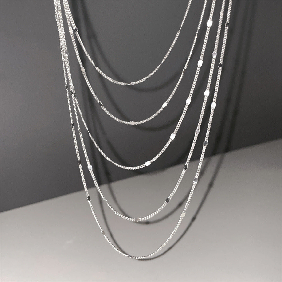 Multilayer Chain Sparkling Necklace