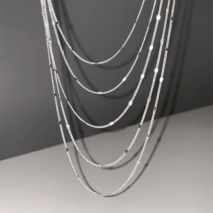 Multilayer Chain Sparkling Necklace