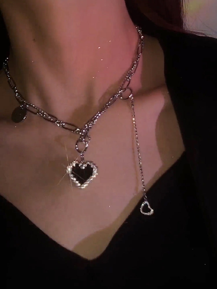 💖Heart Patchwork Necklace