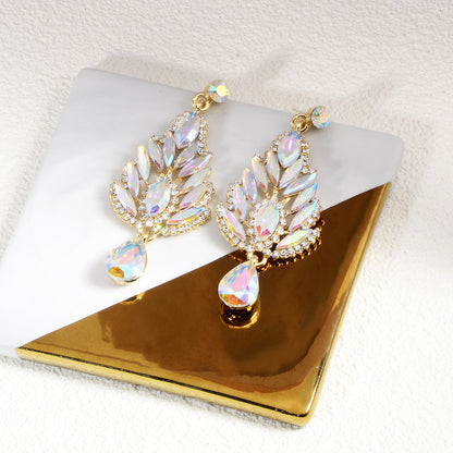 FOR LOVE - CRYSTAL DANGLE OVERSIZED EARRINGS FOR WOMEN