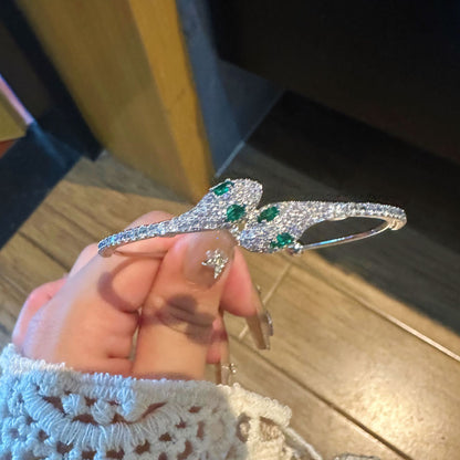 Green Eye Snake Zircon Bracelet