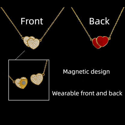 🎁CHRISTMAS PRE SALE 🔥- Magnetic Double Heart Necklace💞