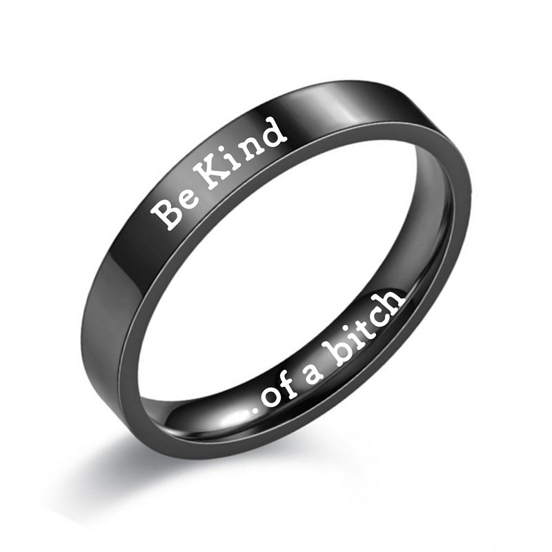 Be Kind...of a b**** Mantra Ring