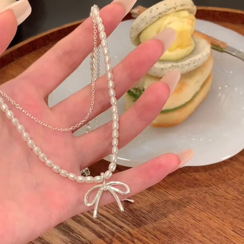 For Love Ones - Pearl Choker Adjustable Necklace