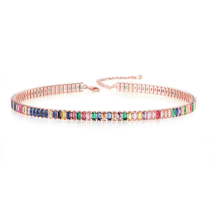 🌈Colorful Zircon Tennis Choker