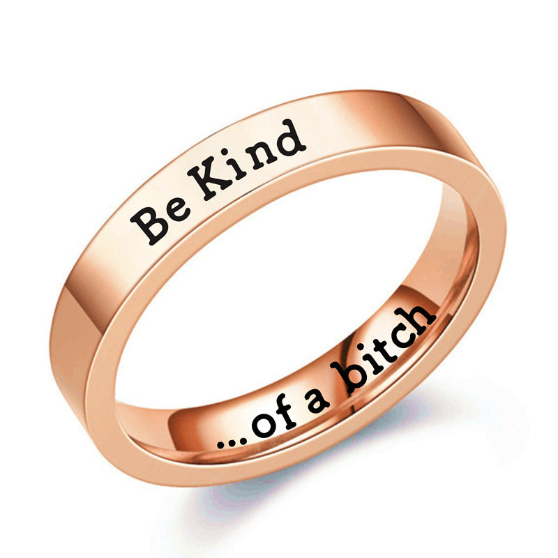 Be Kind...of a b**** Mantra Ring