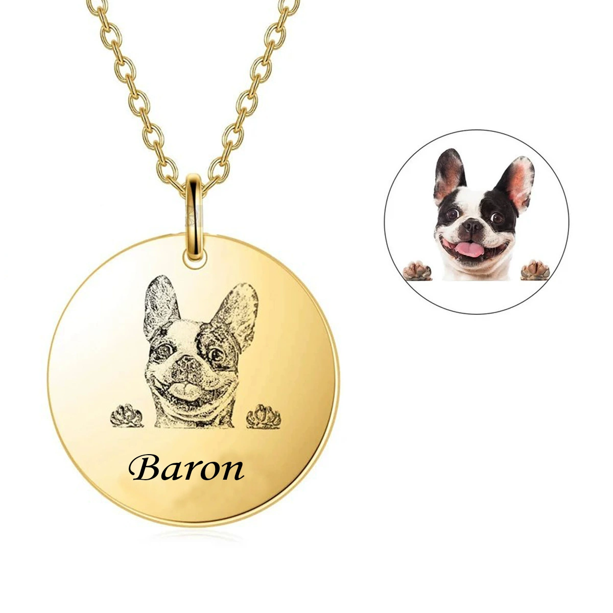 Until We Meet Again - Personalized Pet Memorial Photo Pendant Necklace