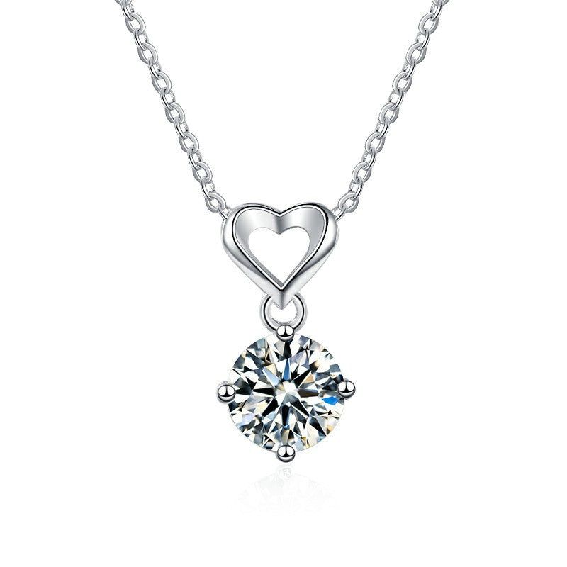 Heart Pendant Moissanite Necklace