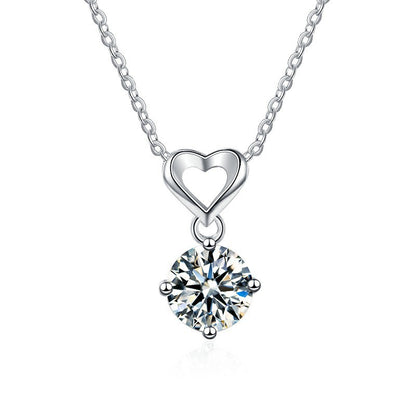Heart Pendant Moissanite Necklace