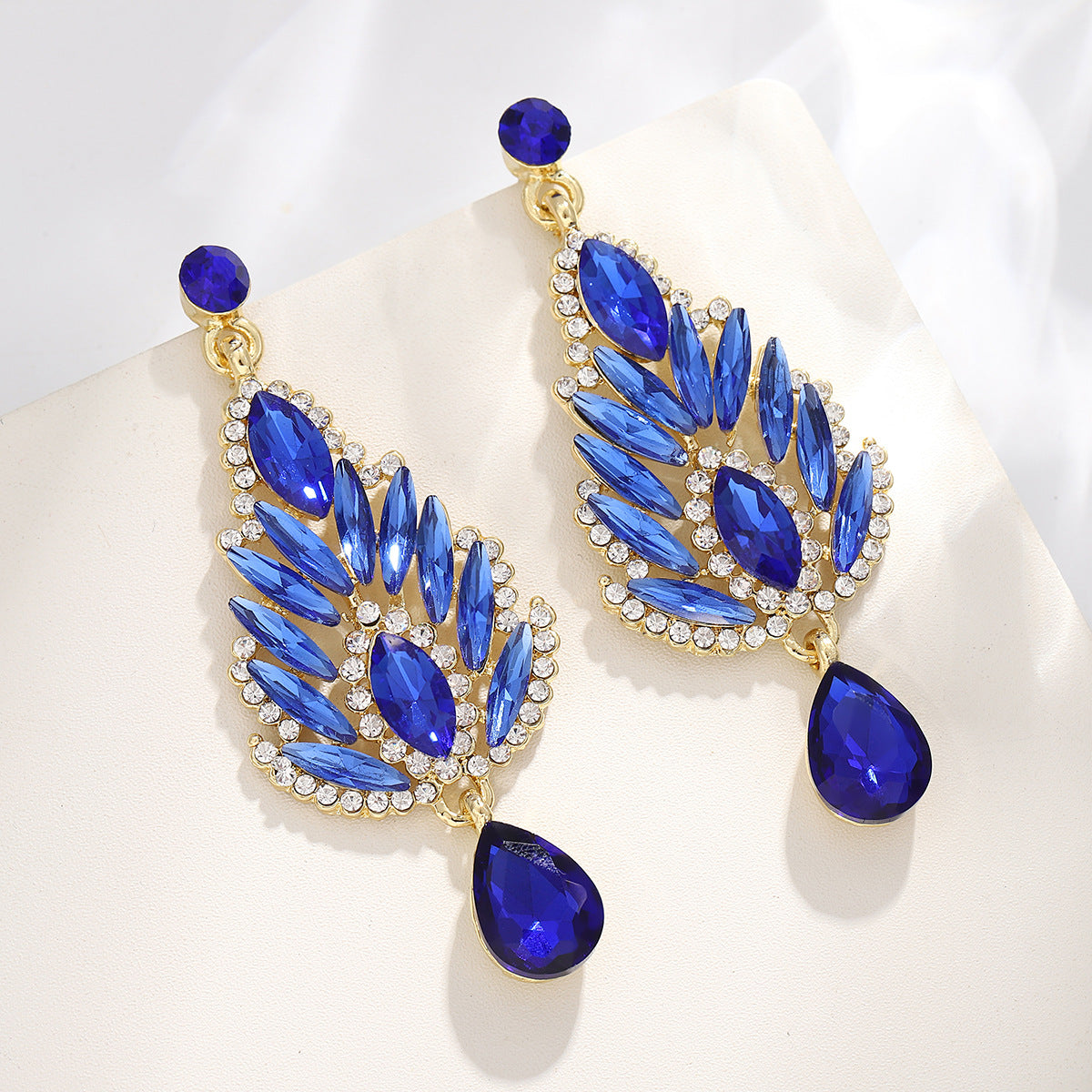 FOR LOVE - CRYSTAL DANGLE OVERSIZED EARRINGS FOR WOMEN