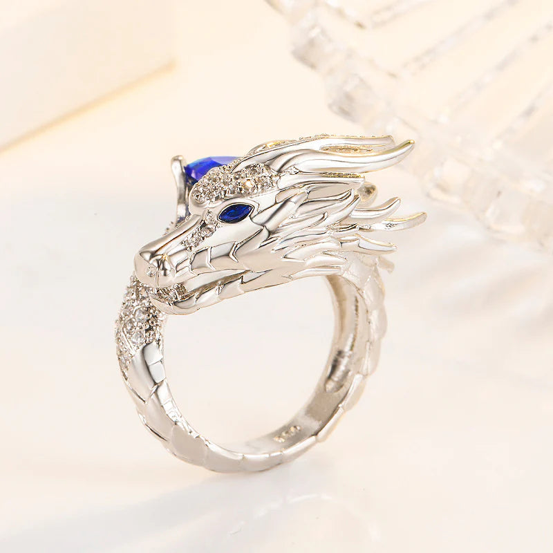 🌊Summer Hot Sale✨ Luxury Gemstone Real Dragon Ring