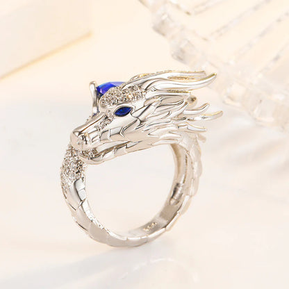 🌊Summer Hot Sale✨ Luxury Gemstone Real Dragon Ring