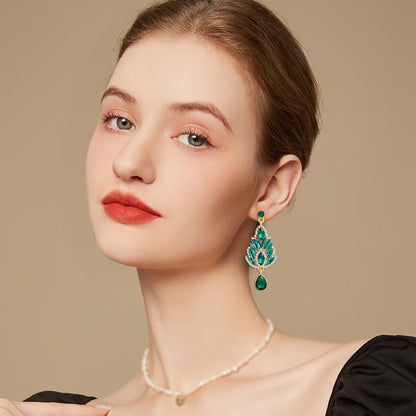 FOR LOVE - CRYSTAL DANGLE OVERSIZED EARRINGS FOR WOMEN