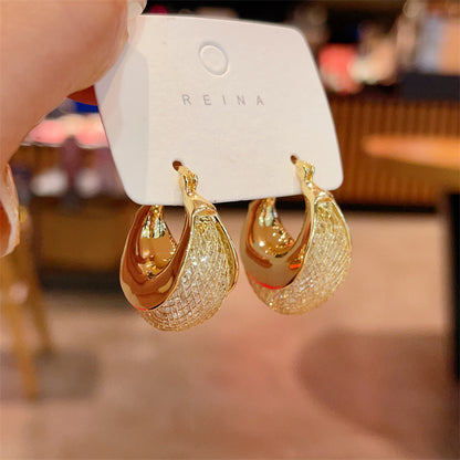 -Mesh Hoop Earrings