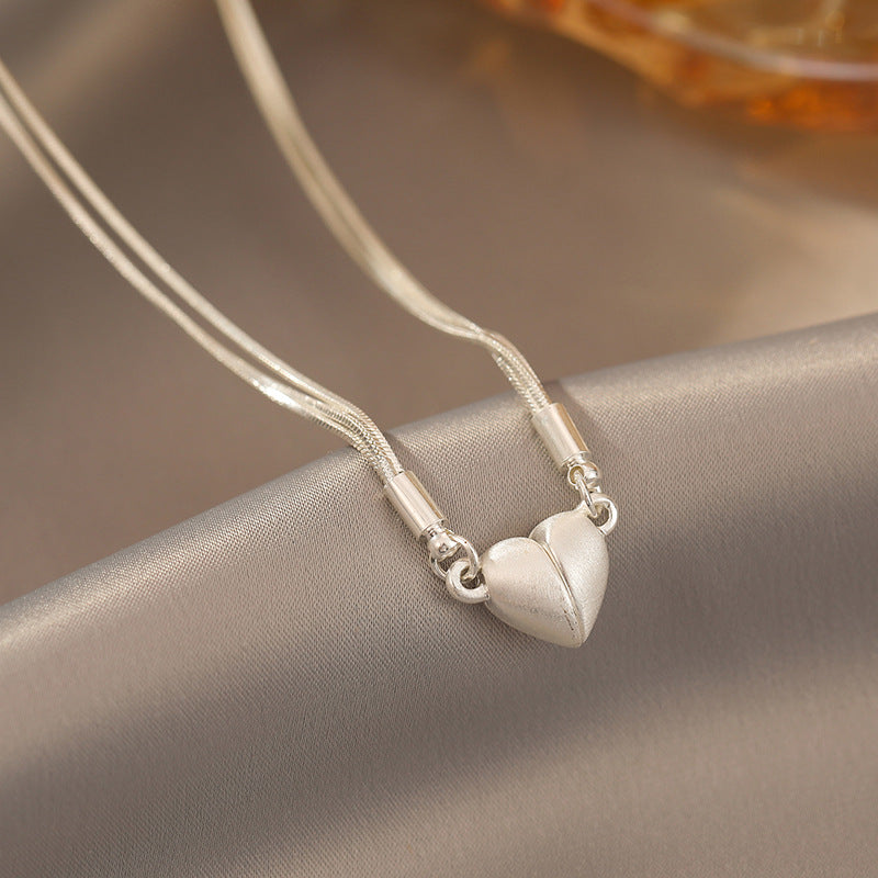 To My Daughter, You Always Have Me Magnet Heart Necklace