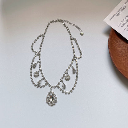 French Water Drop Petal Necklace