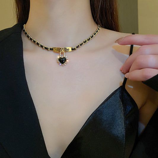 💖Leather Wrap Heart Necklace