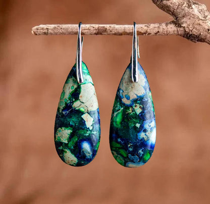 Galaxy Sea Sediment Jasper Stone Healing Earrings