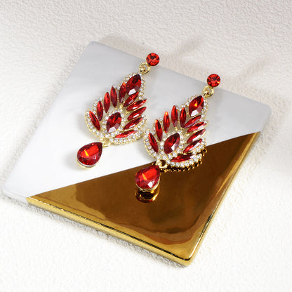 FOR LOVE - CRYSTAL DANGLE OVERSIZED EARRINGS FOR WOMEN