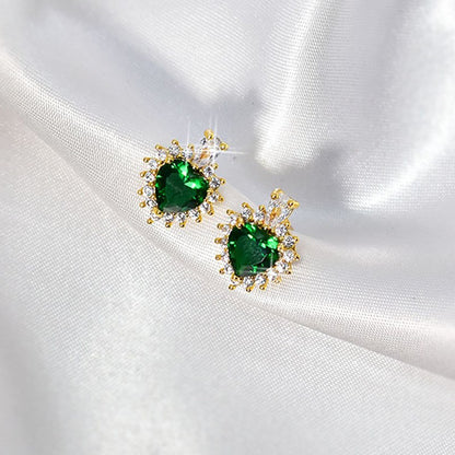 Heart Shaped Necklace Earrings Set