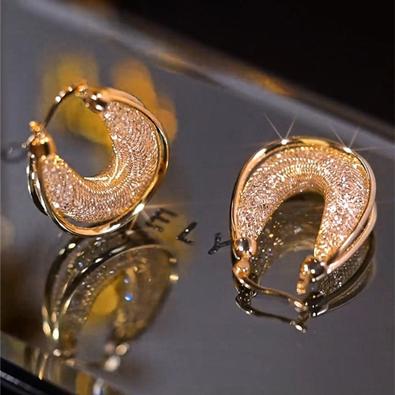 💐Mother's Day Pre-Sale💝-Hollow Mesh Hoop Earrings