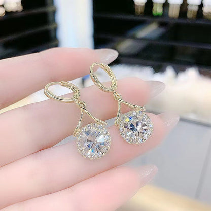 💐 Mother'Day Pre-Sale 💝- Simple Crystal & Diamond Earrings
