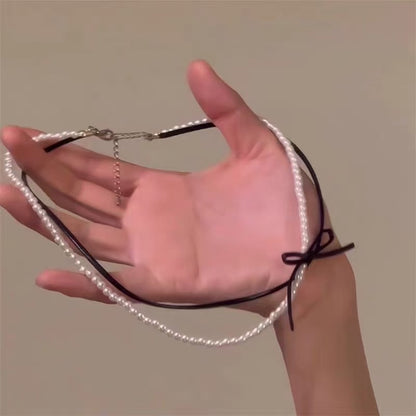 For Love Ones - Pearl Choker Adjustable Necklace